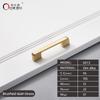128mm Good Quality Die Casting Brushed Polished BrushedBrass Modern Design Luxury Kitchen Cupboard Cabinet Door Handle