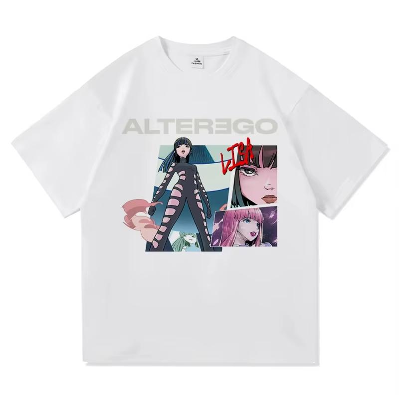 Lisa Alter Ego Tour 2025 T Shirt Fashion Men/Women Harajuku Aesthetic T-Shirt High Quality Anime Vintage Cotton Tees Shirts Tops