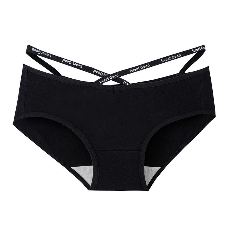 Summer Peach-Butt Seamless Low-Waist Black Cotton Briefs