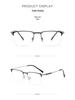 Ultra-Light Men's Half-Frame Alloy Myopia Glasses - Retro Metal Design