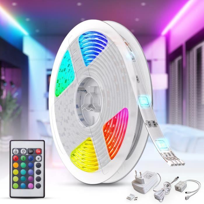 Bande LED - B.K.LICHT - Lucilla V - 150 LED - 16 couleurs - 4 modes d'éclairage
