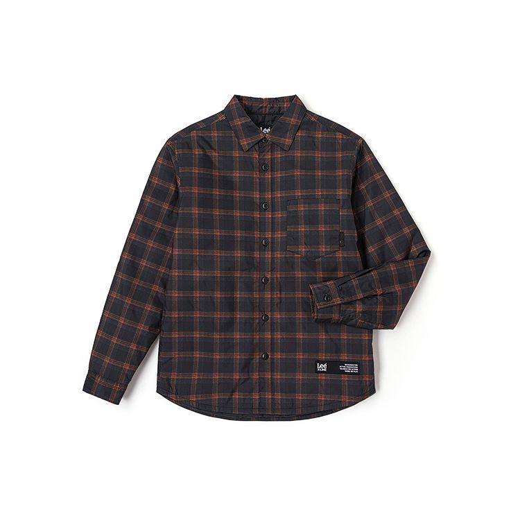 Lee FW23 Comfortable Plaid Trendy Lapel Cotton Jacket Men Jackets Black LMT007068204196K11000