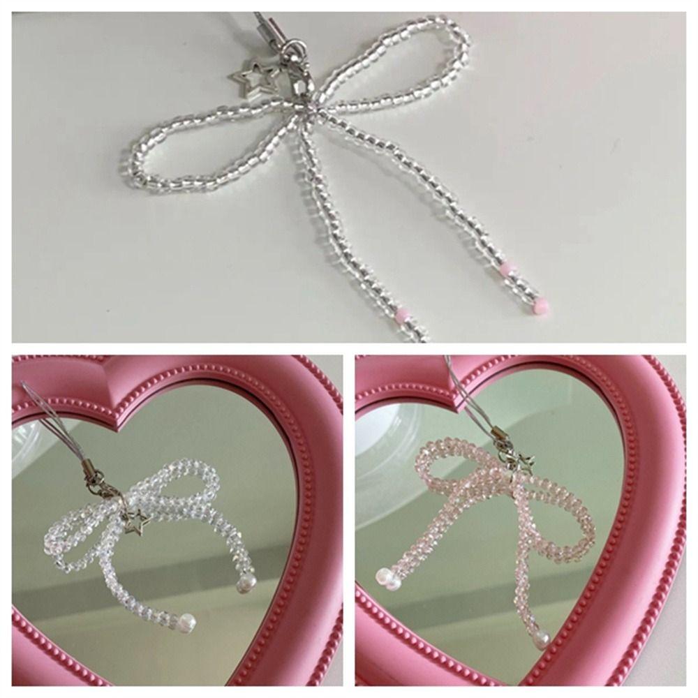 Sweet Girl Y2K Phone Lanyard Phone Charms Cellphone Chain Bead Phone Pendant  CCD Camera