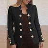 Fashionable Women's Solid Color Casual Long-sleeved Button Cardigan Jacket