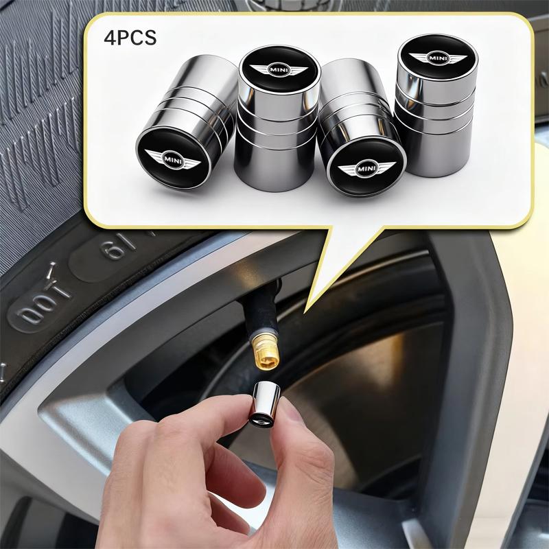 4Pcs Aluminum Alloy Car Tire Valve Cap Auto Wheel Accessories For MINI Cooper S Works JCW R55 R56 R53 R60 R61 F54 F55 F56 R50