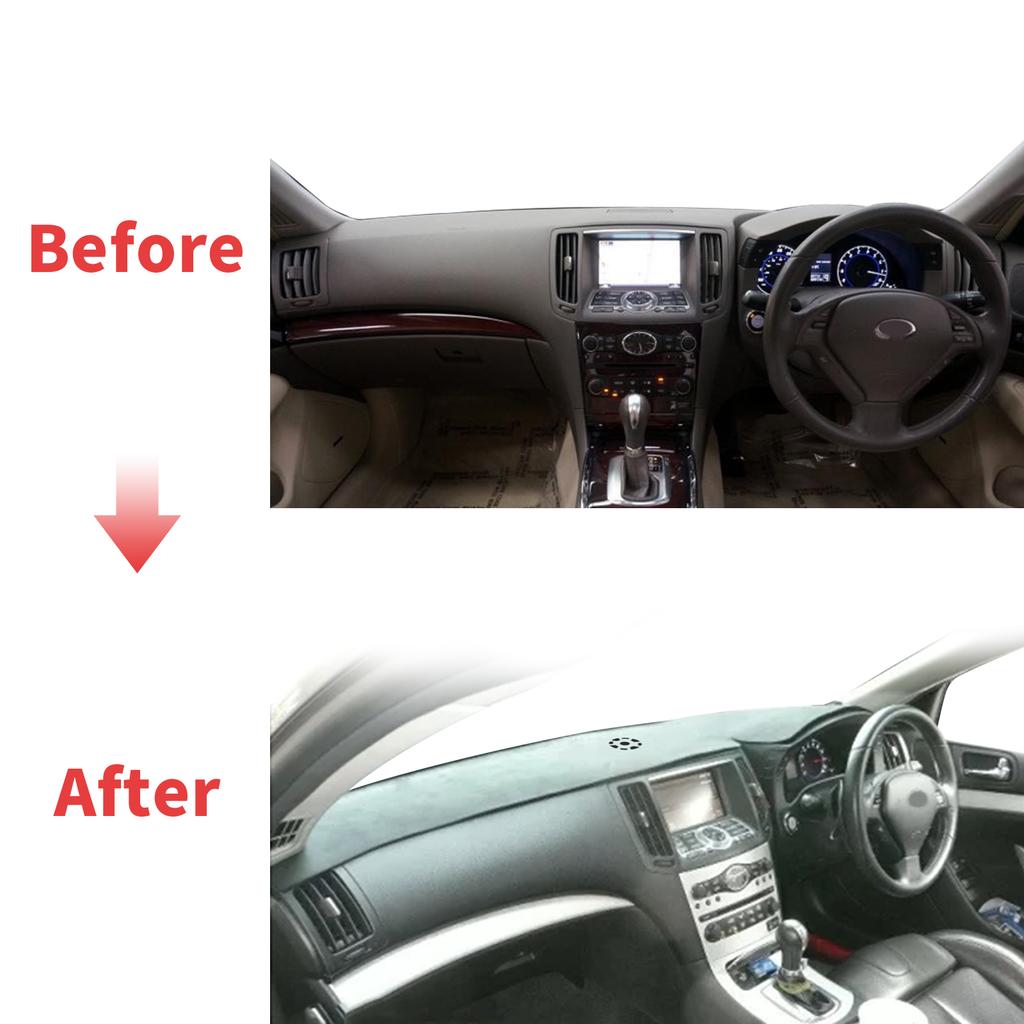 Adatto per Infiniti G25 G35 G37 2008-2015 Tappetino Cruscotto Copri Cruscotto Tappetino Cruscotto Parasole Tappeto Protettivo Accessori in Pelle
