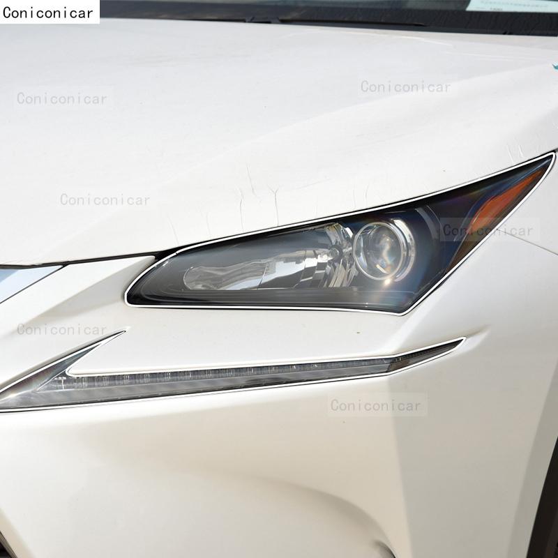 For LEXUS NX 200 300 2015- Car Exterior Headlight Anti-scratch Front Lamp Transparent TPU Protective Film Accessories