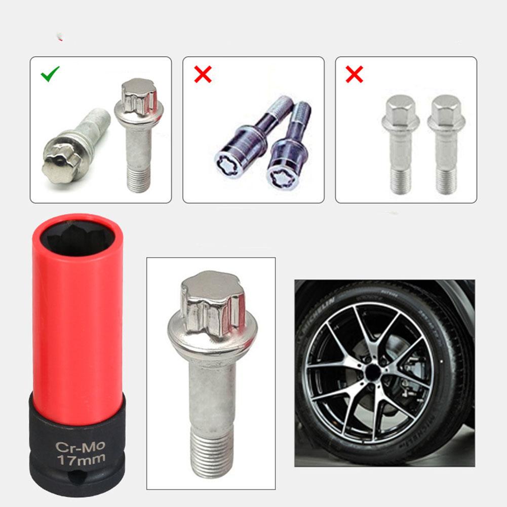 17mm 21mm Radsicherungsmutter Demontage Steckschlüssel Für Mercedes Für Benz S-Klasse Universal Radsicherungsmutter Demontage Steckschlüssel