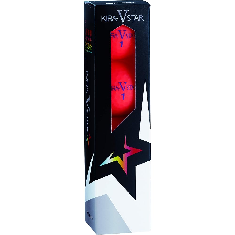 Kasco Kira Star V Golf Balls Red 2-Piece Design Suitable Head Speed 25-45 12-Pack