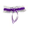 Elegant Rose Flower Garter with Bowknot Adjustable Lace Leg Band for Women Holiday Wedding Dress Outfits