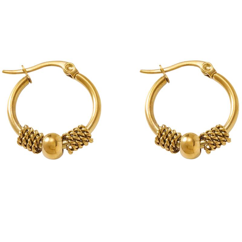 Stainless steel INS wind earrings niche high sense fashion earrings trend temperament versatile stud earrings