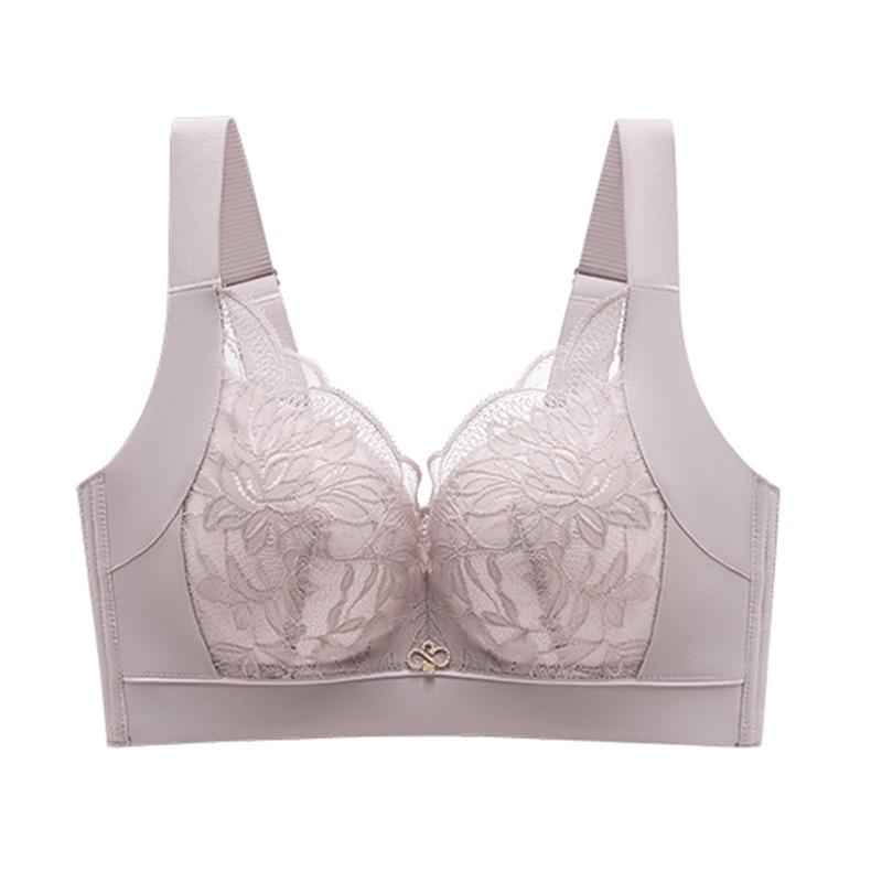 Thin No-rims Plus-size Bra for Women Adjustable Push-up Anti-sagging Bra for Large Breasts