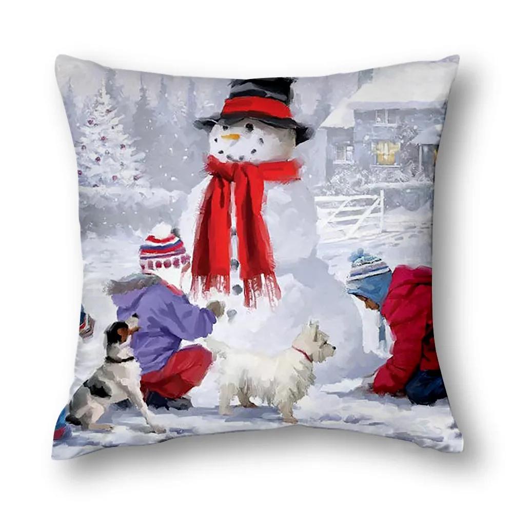 Upgrade Your Living Room Decor With Festive Spirits Christmas Decoration Cushion Cover Home Decor 40x40 45x45 50x50 60x60