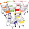 Dicunoy 6 PCS Mini Shopping Cart, Mini Supermarket Shopping Grocery Handcart, Small Decorative Ornaments Metal Shopping Utility Cart Mode On Wheels