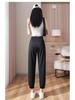 Women's Quick-Dry Ice Silk Drawstring Harem Pants - Loose, Cuffed, Slimming Nine-Point Running & Fitness Pants for Summer