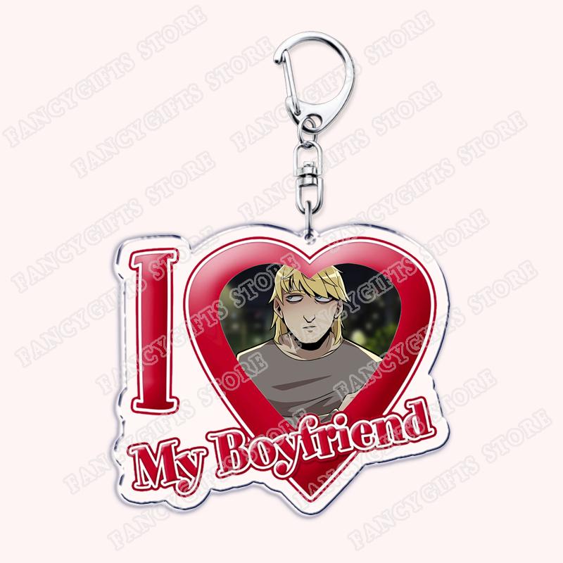 Portachiavi Carino I Love My Boyfriend Chibi per Accessori Law Pet Strade Lawrence Ren Hana Owo Portachiavi Gioielli Amici Fan Regali