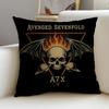 Cushion Cover Cushion Cover Pillowcase, Anti-Mite Invisible Zipper, Linen Sofa Cushion A-Avenged S-Sevenfold