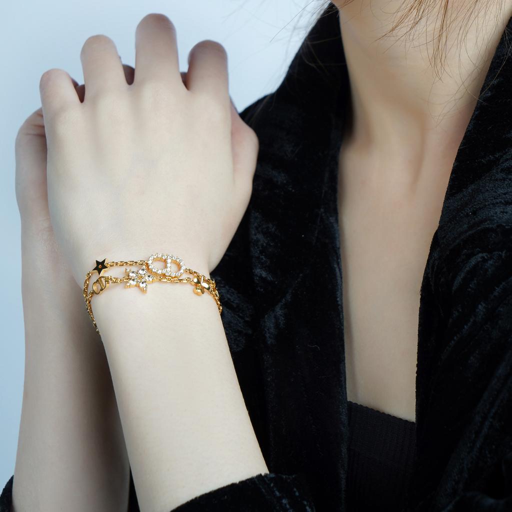 Dior Clair De Lune Gold Plated Bracelet Set Women Jewelry B1039CDLCY-D301