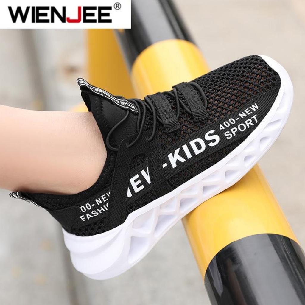 Single Net Children'S Running Sneakers Breathable Lightweight Soft Non-Slip Leisure Comfortable Walking Boys Girls Casual Shoes