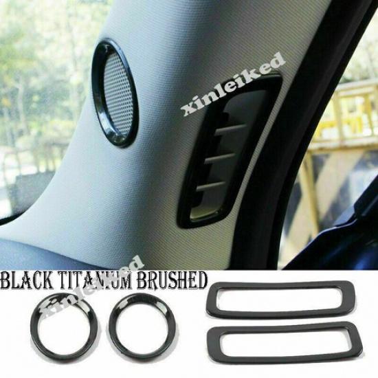 For Mazda CX-5 17-21 Black titanium A Pillar Door Stereo Speaker Horn Cover Trim