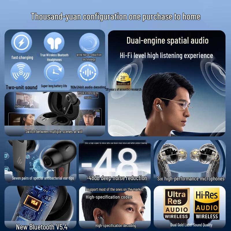 EDIFIER NeoBuds Evo True Wireless Noise Cancelling Earbuds