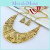 Necklace Vintage European With Geometric Pattern And Alloy Earrings Travel For