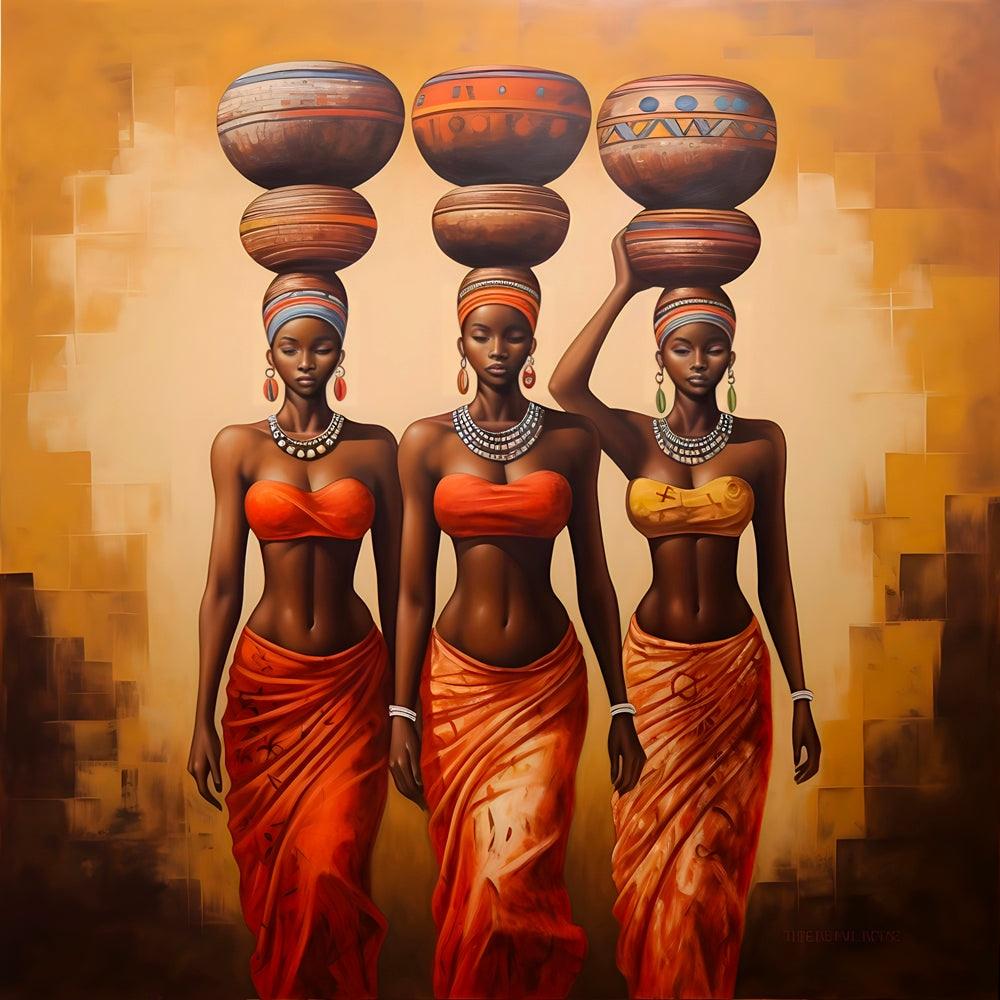 Arte Culturale Africana Etnica Stampe Poster Donna Nera Per Soggiorno Decorazioni per la Casa Ragazza Africana Astratta Pittura su Tela Arte da Parete