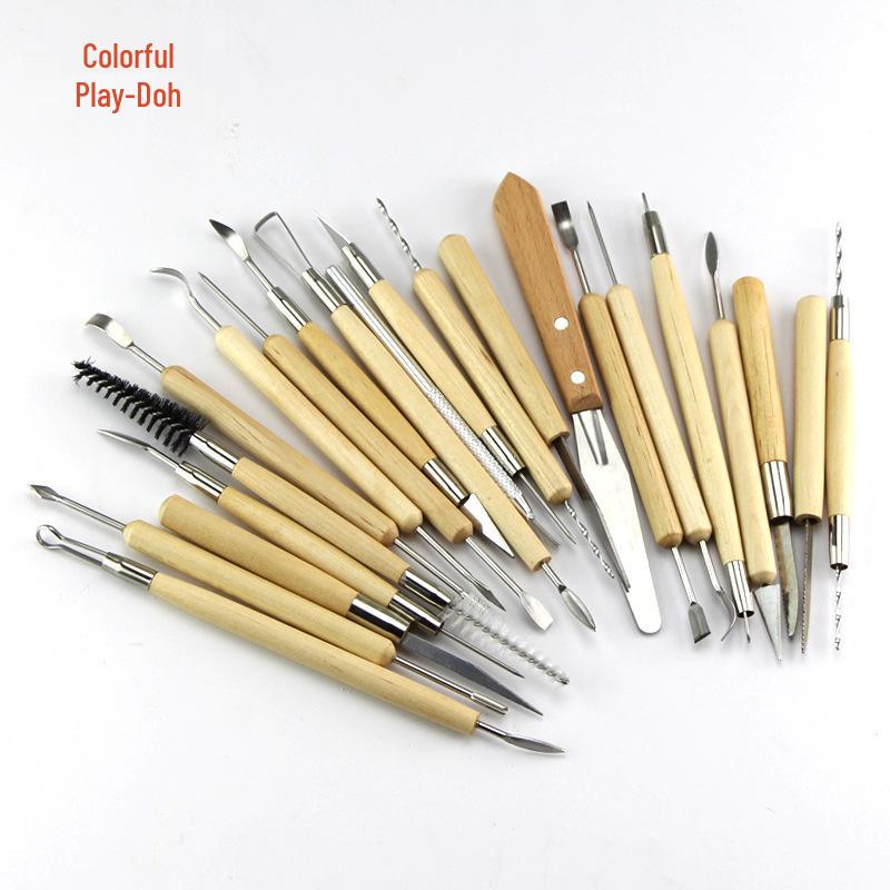 

22-Piece Pottery & Clay Sculpting Tool Set: Lace Knife, Carving Knife, Oil Clay Tools 22-piece Lace Tools Set