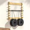 Bamboo Fishing Rod Storage Rack Large Capacity Space Saving Fishing Rod Display Rack Wall Mounted Fishing Rod Holder Living Room