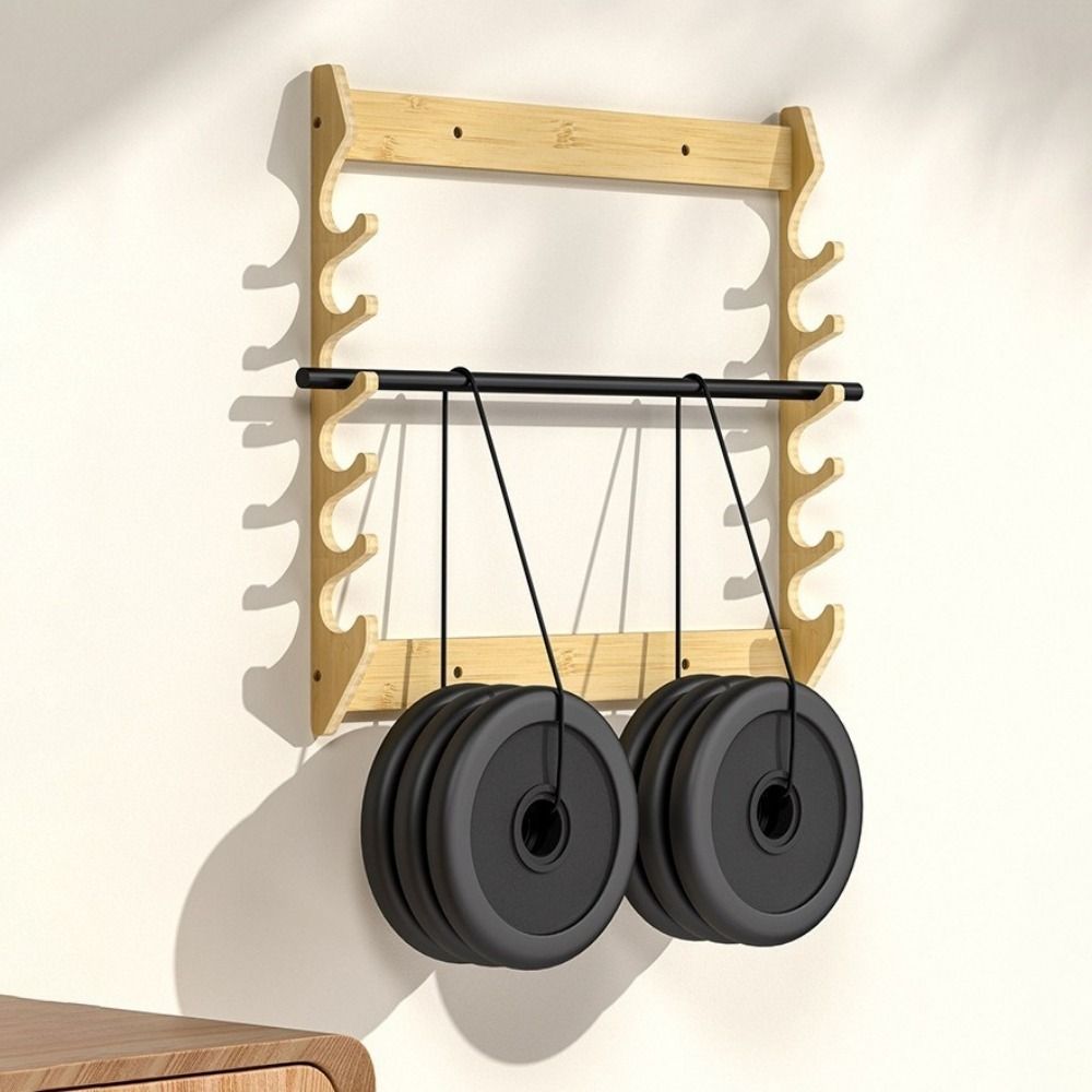 Bamboo Fishing Rod Storage Rack Large Capacity Space Saving Fishing Rod Display Rack Wall Mounted Fishing Rod Holder Living Room