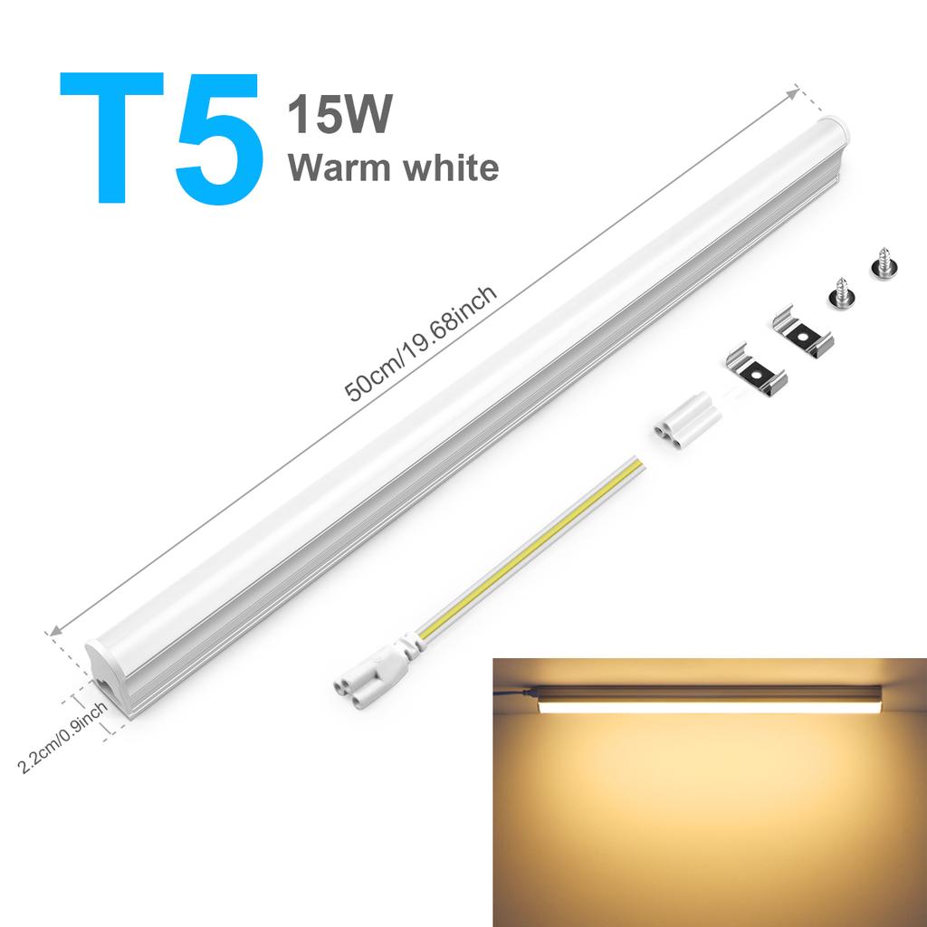 Hospital Garage Lighting Super Bright LED Light Tube T5 (85-265V) -1 Lamp Bulb with Screws Ceiling Mounted