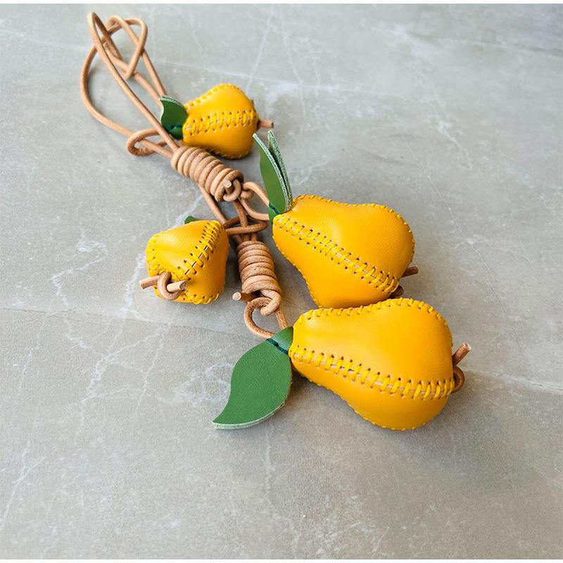 Sheepskin Handmade Real Leather Black No Face Bag Charm KeyChain Gift Cute Decoration For Bags Exquisite Charm Bag Accessories