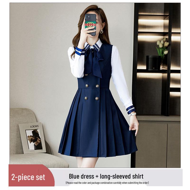 Autumn/Winter Professional Women's Long-Sleeve Suit - College JK Style Kindergarten Teacher Uniform
