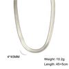 Simple Snake Chain Gold Necklace Unisex Fashion Jewelry Popular Collarbone Chain