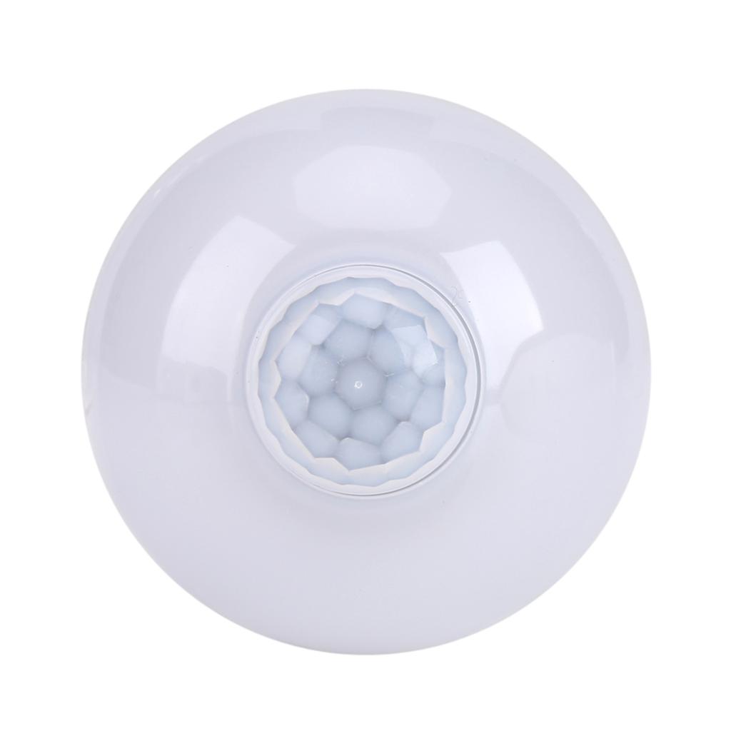 E27 5W PIR Infrared Auto Motion Sensor LED Light Lamp Bulb for Restroom Parking White 6500K