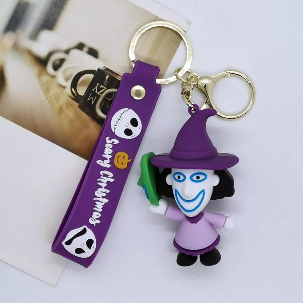 Creative Cartoon Nightmare Before Christmas Keychain Pendant - Doll Accessories for Bag and Car
