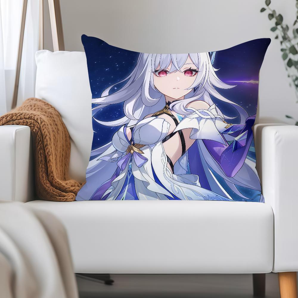 Genshin Impact Skirk Pillow Case Applicable Space For Guest Rooms Interiors Cars Office House Decoration