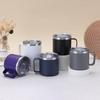 Neue 14oz Tasse mit Deckel und Griff Vakuum 304 Edelstahl Isolierflasche Büro und Zuhause Becher