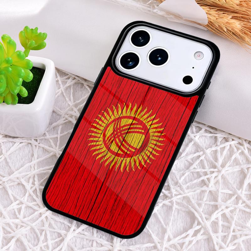 Kyrgyzstan Flag Phone Case for iPhone 17 Air 16 15 11 12 14 13 Pro Max Shockproof Cover