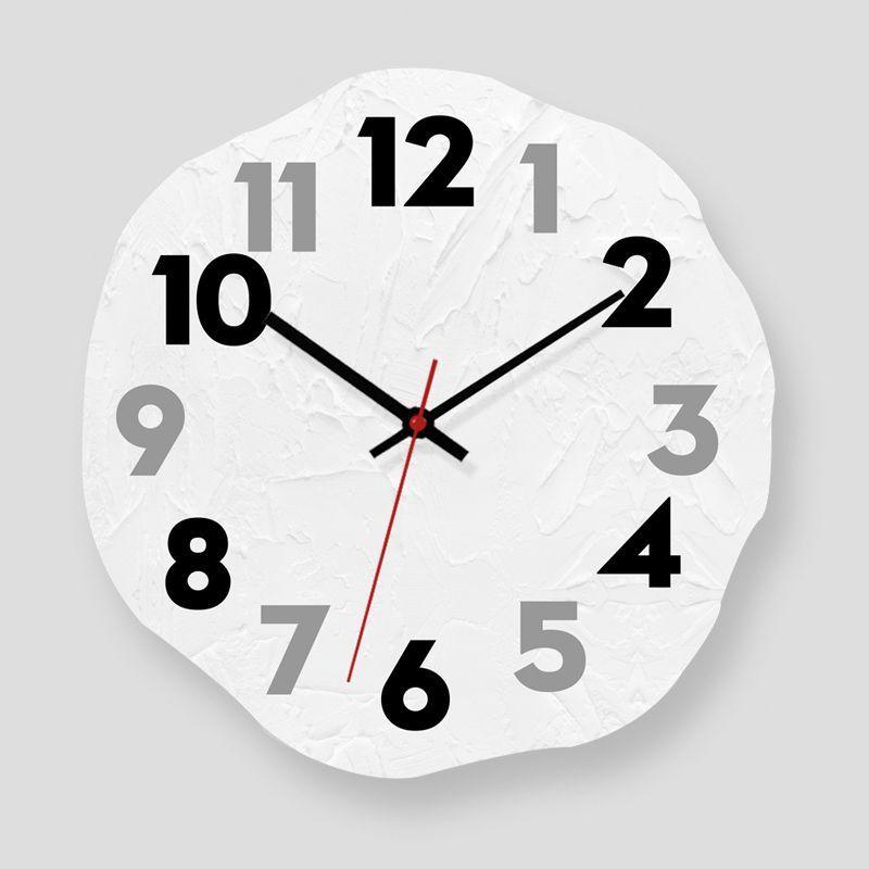 

Современные, Простые и Креативные Настенные Часы с Закругленными Углами, Настенные, Не Требуют Сверления, Бесшумные 12in