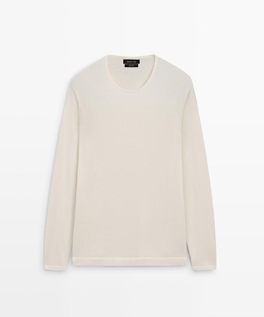 Masimodutti Cotton Round Neck Knit Sweater