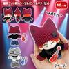 Cat Ear Knit Hat, Shirt, Pants, and Guitar Set for 10cm Doll, Red, Plush Toy, Kigurumi, Accessories, Otaku, Doll, Mascot, K-Pop Doll, Costume [Used]