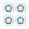 4 Pcs Recessed Tie Down D Rings Heavy Duty 124x114mm Flush Mount Cargo Tie Down Anchors for Vans Trailers