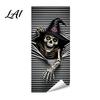 Durable Trash Can Facade Decals Halloween Wall Stickers Decal Stickers Spooky Skull Ghost Horror for Outdoor Garbage Cans Waterproof Self-Adhesive