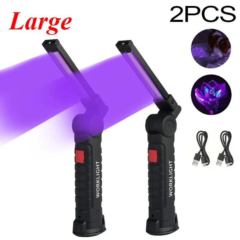 395NM UV Flashligh Powerful Led Portable Lantern Rechargeable Lamp for Nail Gel,Resin Cure,Pet Stain&Scorpion Finding UV Torch