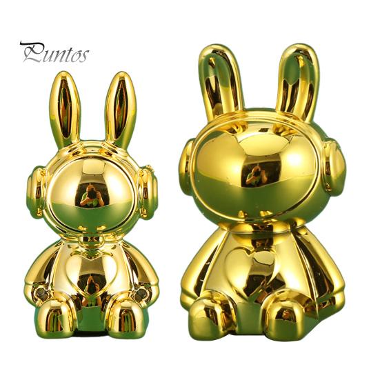 

2 шт. Украшения в виде кролика, сидящие статуи кролика с клеем, настольный декор, фигурки кролика для домашнего стола, шкафа, автомобиля серебряный