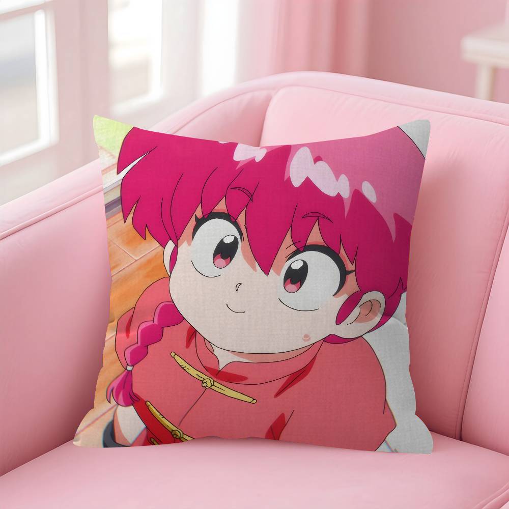 Anime Ranma 2 1 Vintage Cushion Cover Car Throw Pillow Case For Sofa Car Christmas Gift
