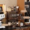 Rounded Edges Corner Desktop Shelves L-Shaped Cup Storage Rack Perfume Display Stand  Coffee Corner