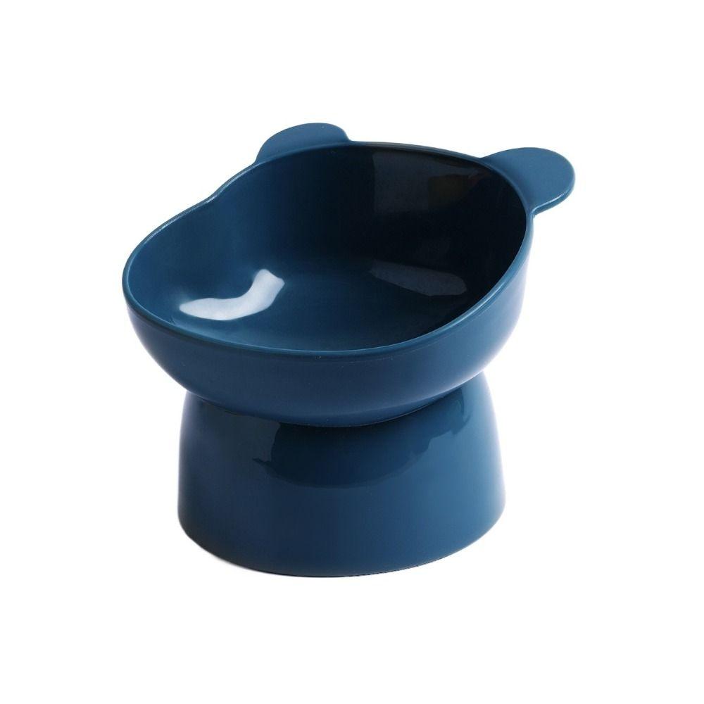 

Anti-choking Neck Protectors Dog Bowls Cartoon Cat Water Bowl for Puppy/Kitten синий