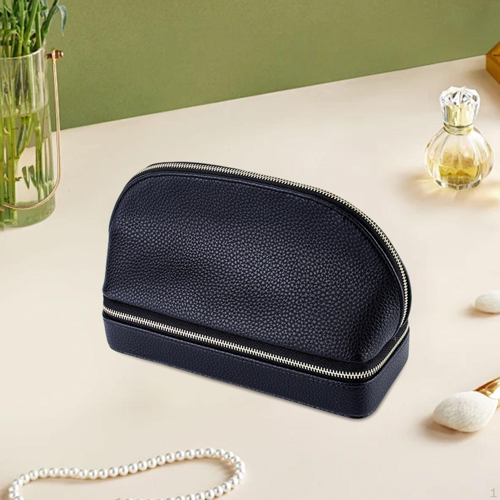 

Шкатулка для ювелирных изделий, контейнер, косметичка, органайзер для сережек-гвоздиков чёрный